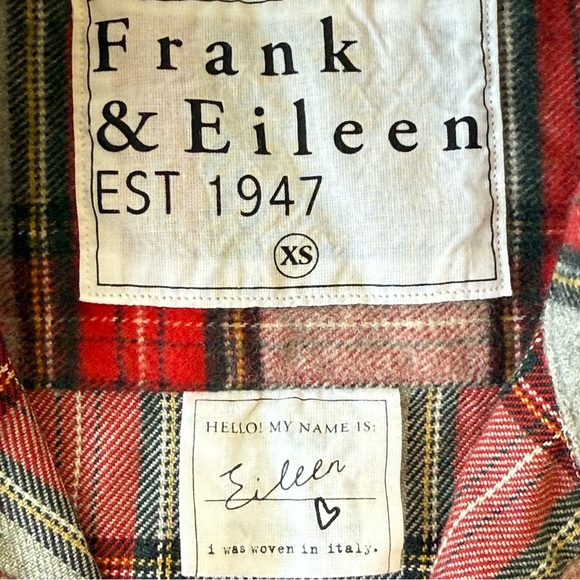 Frank & Eileen EILEEN Relax Button Up Plaid Shirt Size XS - Picture 3 of 10